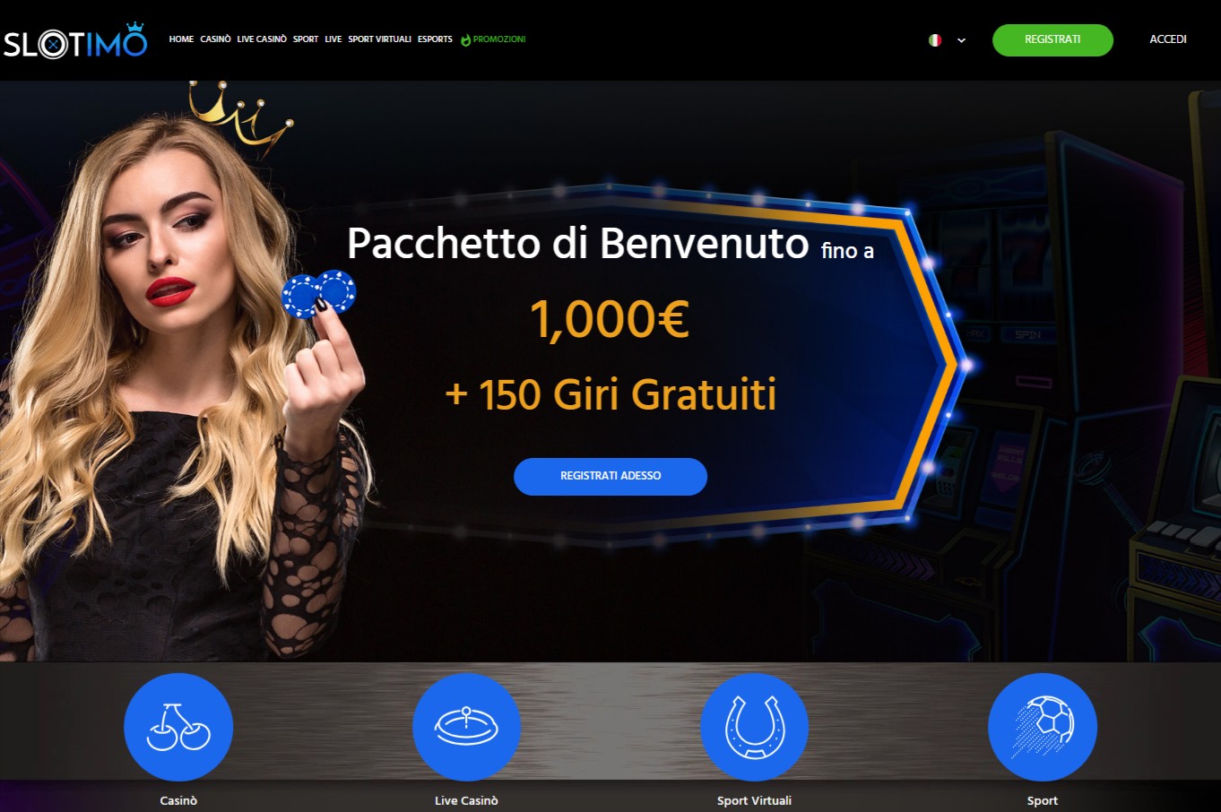 Slotimo Casino Homepage