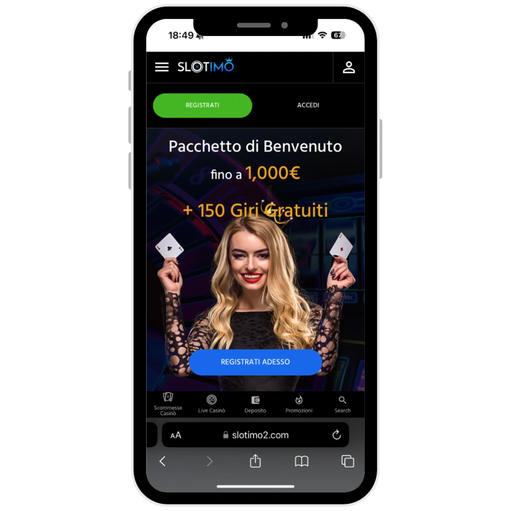 Esperienza mobile e accessibilità dei giochi Slotimo